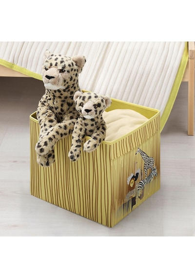 Çocuk Odası Kutu 33x38x33 CM Zürafa Temalı  Açık Sarı