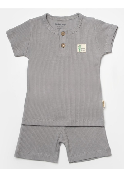 BabyCosy Bebek Şort Ve Tişört Takımı, %50 Bambu - %50 Organik Pamuk, Bebek Ve Yenidoğan Serisi - Csyb9044