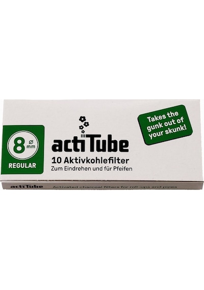 Actitube Karbonlu Pipo Filtresi 8mm 25 X 10'lu Paket