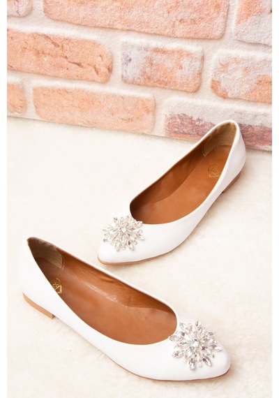 Fox Shoes Beyaz Kadın Babet H726511709 Beyaz