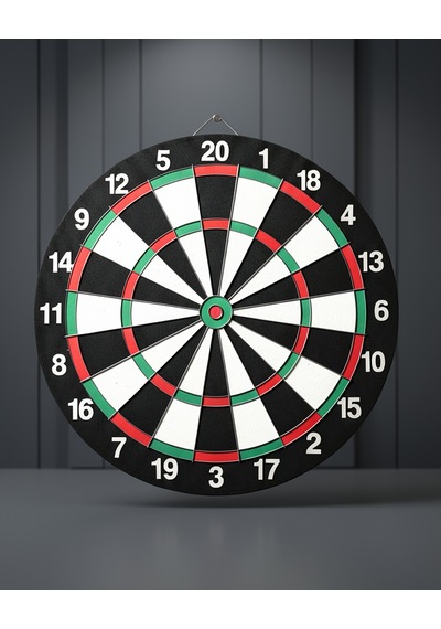 15 İnç Dayanıklı Ahşap Dart Tahtası 4 Metal Ok