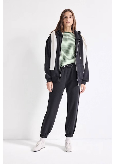 Defacto Jogger Fıt Kalın Sweatshirt Kumaşı Siyah Kadın Pantolon W1505az/bk81