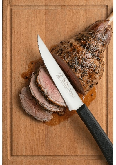 Biftek Et Steak Bıçağı Lazerli Tırtıklı Bıçak Nusret'in Et Kesme Bıçağı Sürmene Sürbisa 61107