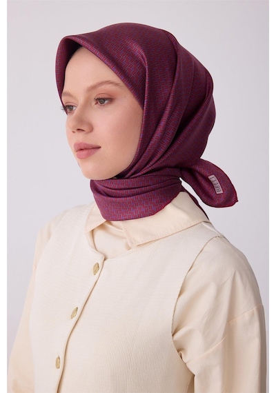 Belli İpek Eşarp - 4317-89 Mürdüm Twill