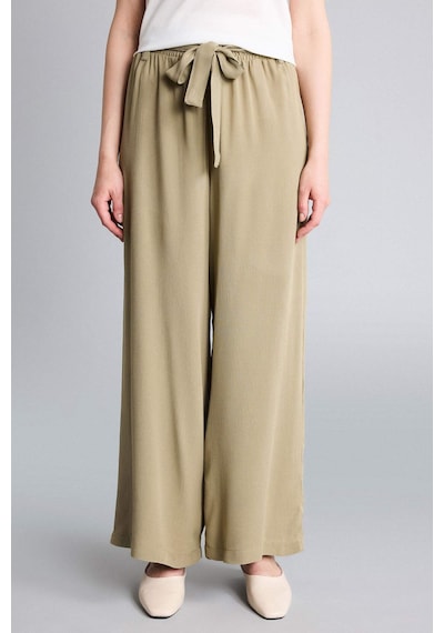 Defacto Culotte Geniş Paça Krinkıl Viskon Pantolon C9565ax26smkh474 Haki-kh474