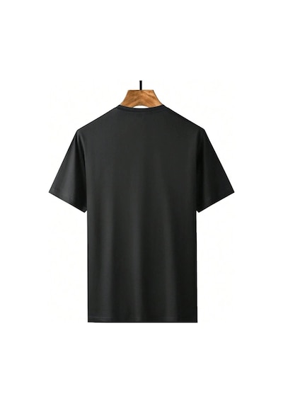 Rahat Kalıp Tree & Butterfly Baskılı Tshirt Siyah