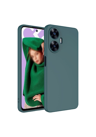 Realme C55 Kılıf Yumuşak Silikon Kamera Korumalı Lansman Pazarplus Pembe