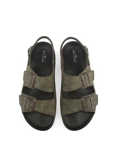 Roy Jones Barcelona Urban Sandals Rahat Yumuşak Tabanlı Erkek Sandalet Haki