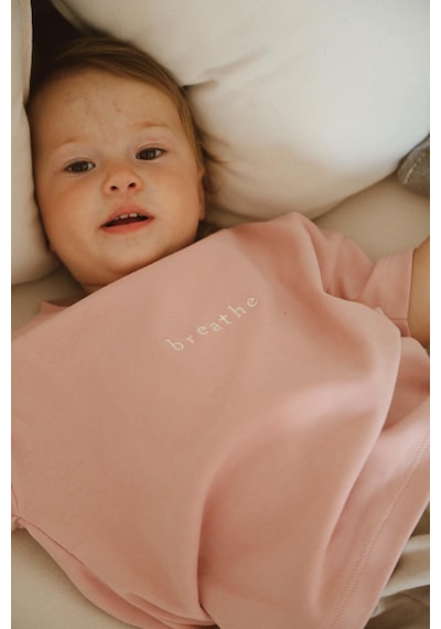 Oh La La Koala Pembe Bisiklet Yaka Oversize T-shirt Bebek - Çocuk Pembe