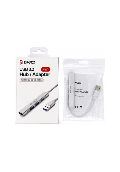 Enkado Ekd-uh60 Usb Çoğaltıcı Hub Adaptör 4ın1 Usb 3.0 Usb 2.0 Usb 3.0 Giriş 4 Anahtarlı Port