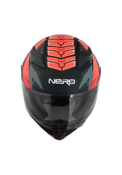 Gp Nero Mks003-mbb3o Güneş Vizörlü Şeffaf Full Face Motosiklet Kaskı Siyah Kırmızı Gri
