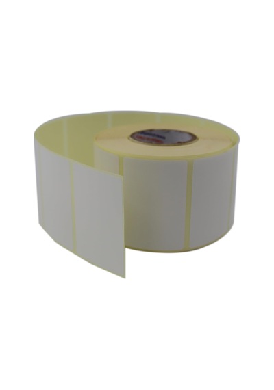Lexroo Kuşe Etiket 60mm X 40mm Ruloda 1000 Adet 40mm Kuka Çapında Baskısız Barkod Yazıcı Etiketi Diğer