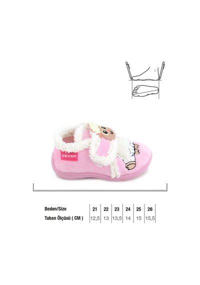 Gezer Kuzu Figürlü Kışlık Yumuşacık Ev Pandufu Pembe Pembe