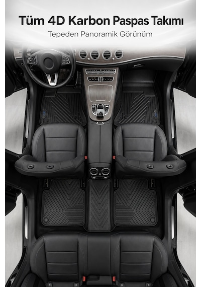 Otocraft Ford Escape 2020+ Araca Özel 4d Karbon Oto Paspas Havuzlu Tam Set