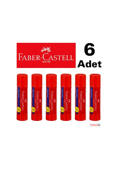 Faber Castell Stick Çevirmleli Yapıştırıcı 10 Gr. Küçük Boy 6 Ade