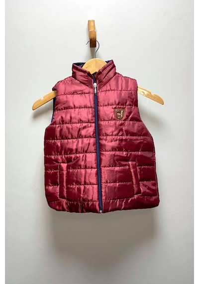 Mnk Baby & Kids Erkek Çocuk Flato Cepli İçi Elyaflı Şişme Yelek Mnk0409 Bordo