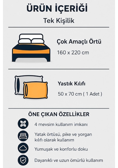 %100 Pamuk Tek Kişilik Kapitoneli Dört Mevsim Pike Yatak Örtüsü Loriva Pembe