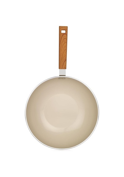 Schafer Ceramoni Seramik Wok Tava 28 Cm-krem Diğer