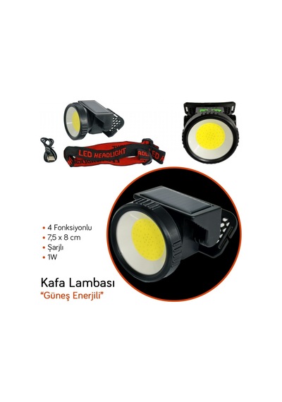 Lambada Kafa Lambası Güneş Enerjili Şarjlı 3 Fonksiyon 1w Br4456032