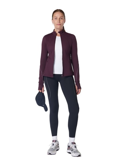 Sweaty Betty Sweaty Betty Therma Boost Running Zip Up Kadın Mürdüm Koşu Montu 44053 Mürdüm