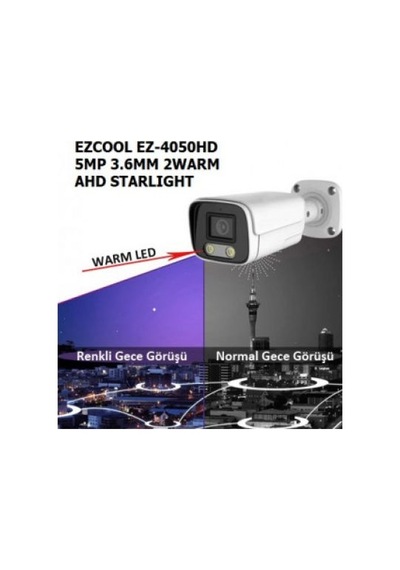 Ezcool Ez-4050Hd 5Mp 3.6Mm 2Warm Ahd Starlıght