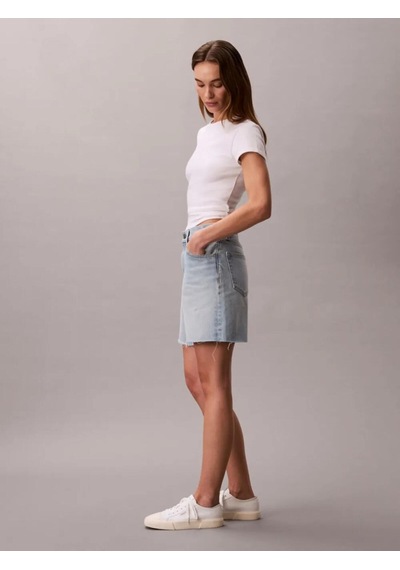 Calvin Klein 90s 6 In Short Washe, Xhl Kadın Mavi Kot Şort