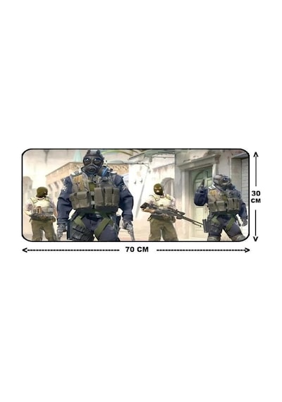 Azemax 3mm 70x30 Oyuncu Mouse Pad Cs Desenli Speed Yüzey Dikişli