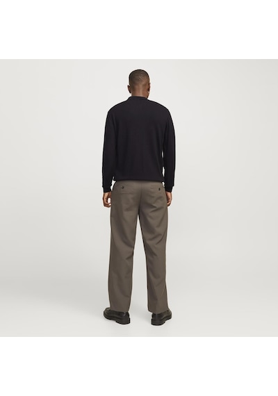 Jack & Jones Erkek Polo Yaka Uzun Kollu Triko Üst - Emil - 12268210 Siyah