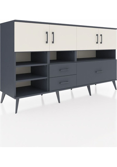 Hyperion Konsol 8 Raflı 3 Çekmeceli 4 Kapaklı 176x44x99 Antrasit- Antrasit-aytaşı/antrasit Hyperion Konsol 8 Raflı 3 Çekmeceli 4 Kapaklı 176x44x99 Antrasit- Antrasit-aytaşı/antrasit
