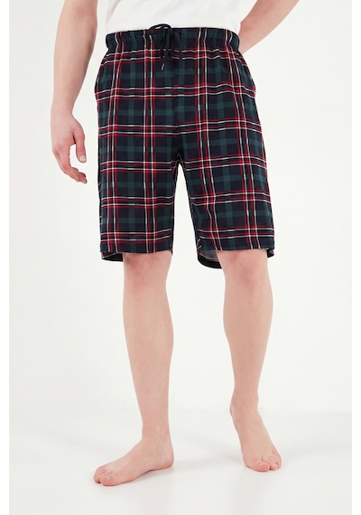 Buratti Pamuklu Regular Fit Bağlamalı Cepli Pijama Şort Erkek Şort 6574004 Yeşil