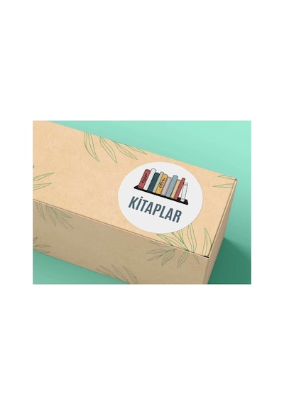 Kitaplar Etiketi Okul Serisi Yuvarlak Sticker Mat Etiket 4 Cm 40 Adet Çok Renkli