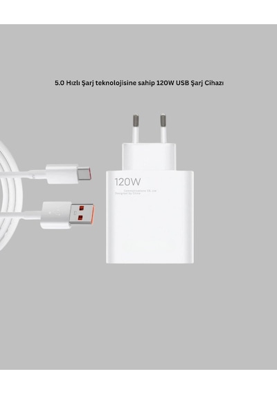 120 Watt Turbo Şarj Cihazı Xiaomi Redmi Note 10 11 12 Uyumlu Diğer
