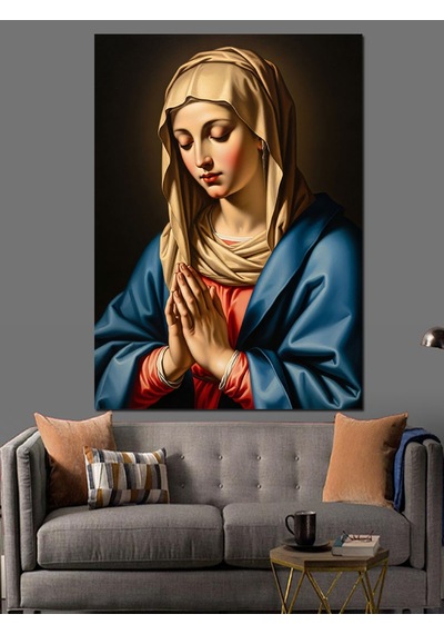 Ahşap Tablo Dua Eden Meryem Ana
