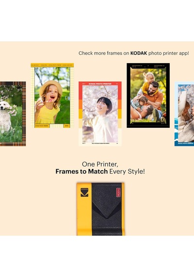 Kodak Mini 2 Era 4pass Mobil Fotoğraf Yazıcısı 5,3 X 8,6 Cm Siyah, Fotoğraf Yazıcısı + 8 Yaprak Çok Renkli