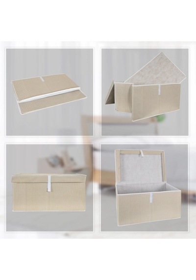Çok Amaçlı Kapaklı Düzenleyici Mega Kutu Baza Hurç 60x40x30 - Polipropilen - 1 - 40 X 60 Cm - Kahver Diğer