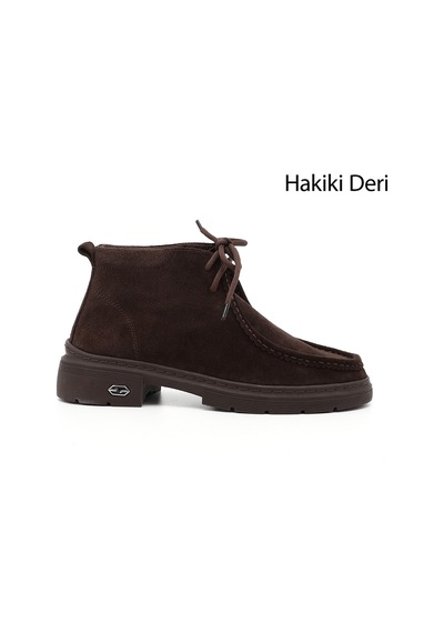 Gönderi(R) Gönderi R Kahve Süet Bağcıklı Hakiki Deri Comfort Bot Kahve