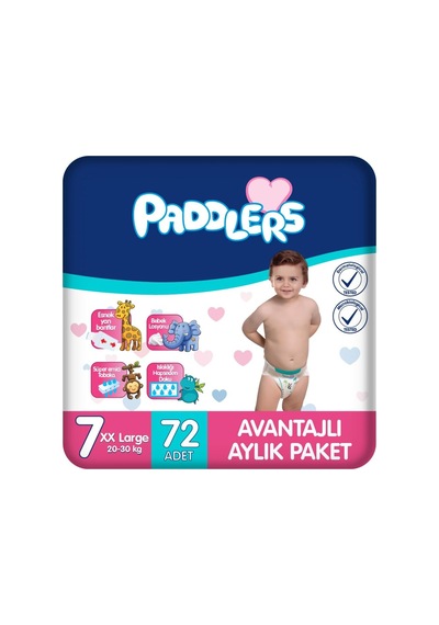 Bebek Bezi 7 Numara Xx-large 20-30 Kg 72 Adet Aylık Paket, Yüksek Emicilik Diğer