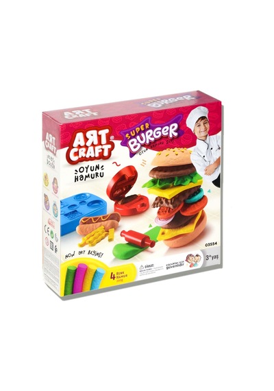 Dede Hamburger Oyun Hamuru Seti Çok  Renkli