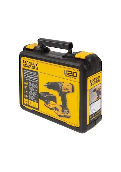 Stanley SCD718D2K 18V 2.0AH V20 Çift Akülü Darbeli Matkap Vidalama