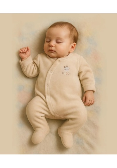 AndyWawa Bistyle Tulum Kadife I Love Daddy Açık Bej