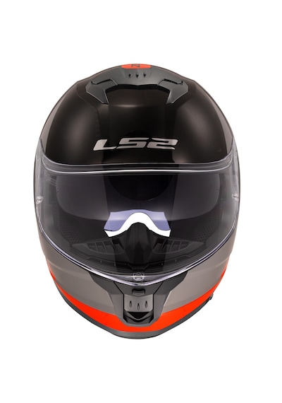 Ls2 Stream 2 Thunderbız Full Face Güneş Vizörlü Motosiklet Kaskı Gri - Turuncu