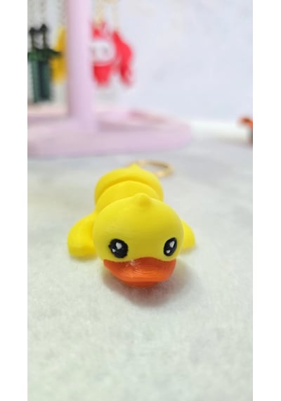 Sarı Ördek Anahtarlık Kaliteli Aksesuar Çanta Charm