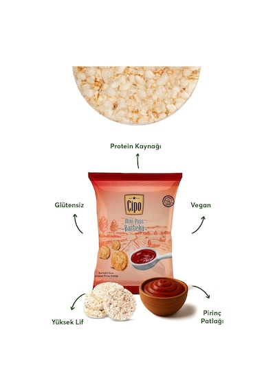 Çipo Barbekü Glutensiz Atıştırmalık 3 x 60 G