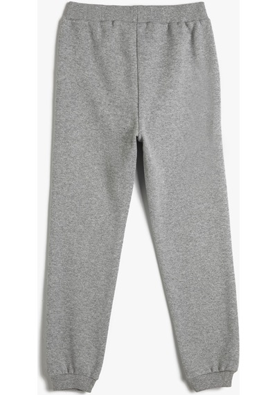 Koton Jogger Eşofman Altı Beli Bağlamalı Sim Baskı Detaylı Gri 4skg40031ak 4SKG40031AK031 Gri