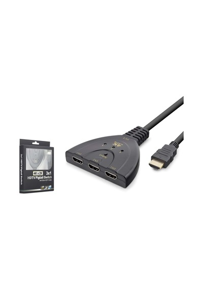 Hadron Hdx1439 Hdmı Switch 4k 3 In 1 Out Siyah
