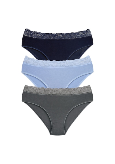Sensu Kadın Bambu Kumaş Beli Dantelli Slip Külot 3'lü Paket Set Kts1094 Gri Sensu Kadın Bambu Kumaş Beli Dantelli Slip Külot 3'lü Paket Set Kts1094 Gri