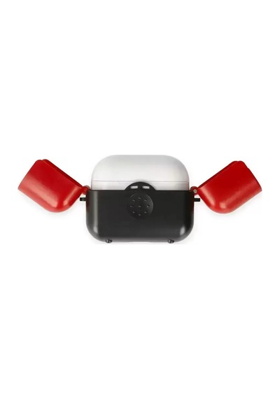 Newface Apple Airpods uyumlu3 3.nesil Basmalı Kılıf - Siyah-kırmızı Çok Renkli