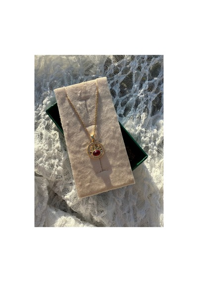 Sun Flame Ruby Pendant Çok Renkli