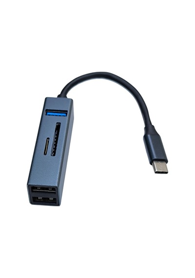Type C Usb Çoklayıcı Hub + Mikro Ve Sd Kart Okuyucu