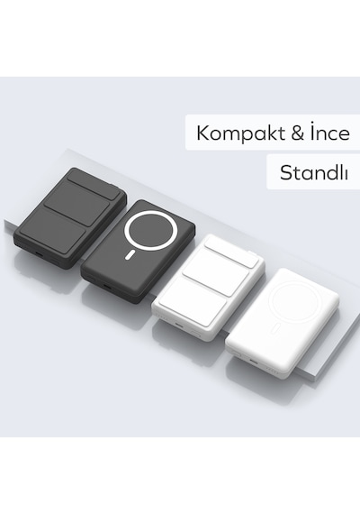 Woyax By Deji 10000 Mah 20 W Standlı Hızlı Taşınabilir Magsafe Powerbank Siyah